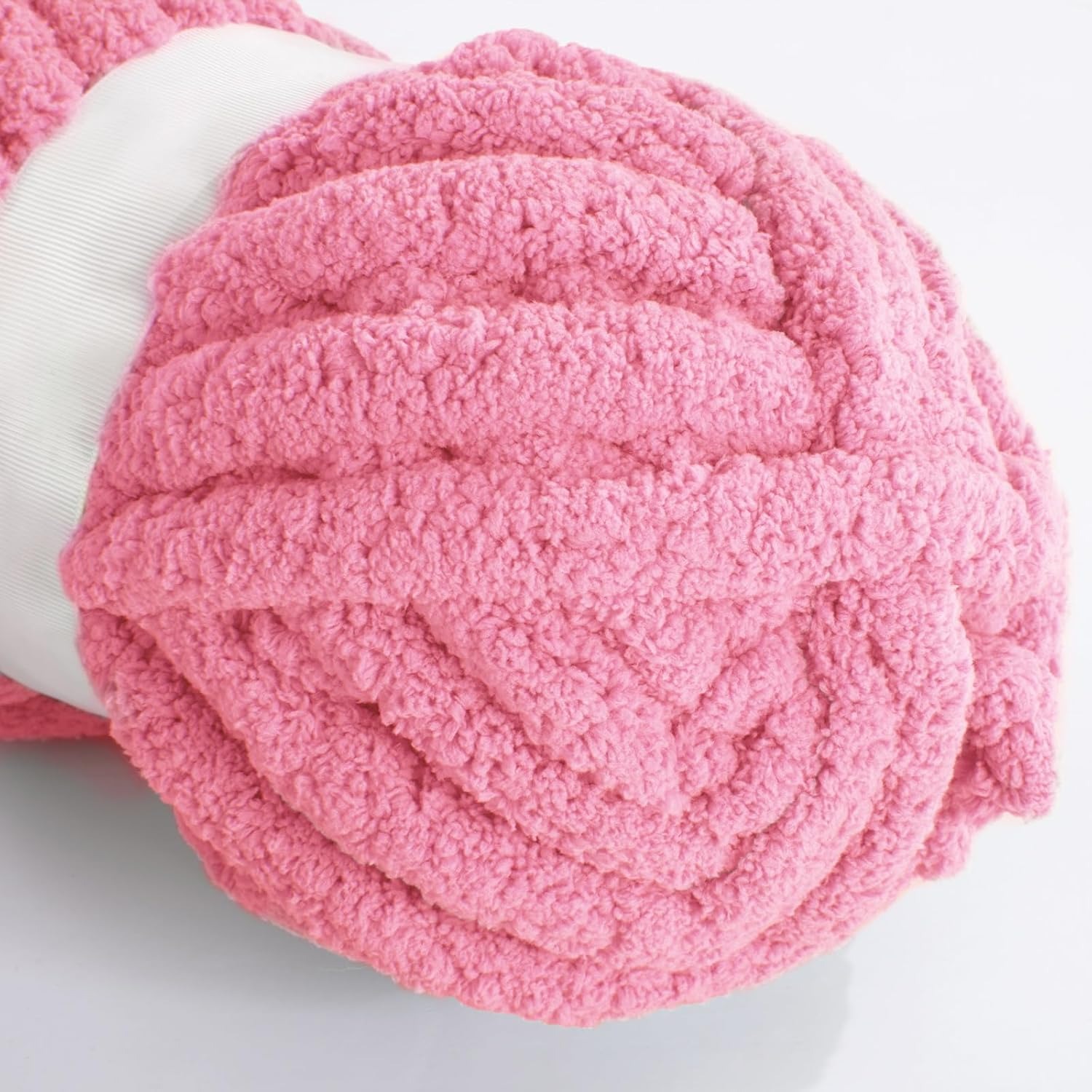 Rose Red Chunky (1) Rose Red Chunky Chenille Yarn for Woven blanket - 图片 1