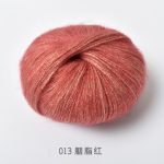 Glitter Mohair Blown Yarn, Shiny Lurex Medium Thick Hand Knitting Yarn for Scarf - 图片 4