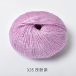 Glitter Mohair Blown Yarn, Shiny Lurex Medium Thick Hand Knitting Yarn for Scarf - 图片 17